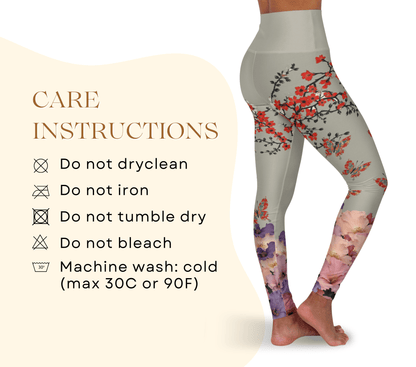 Oceana Butterfly Blossom Leggings Floral Yoga Pants WellAura Activewear