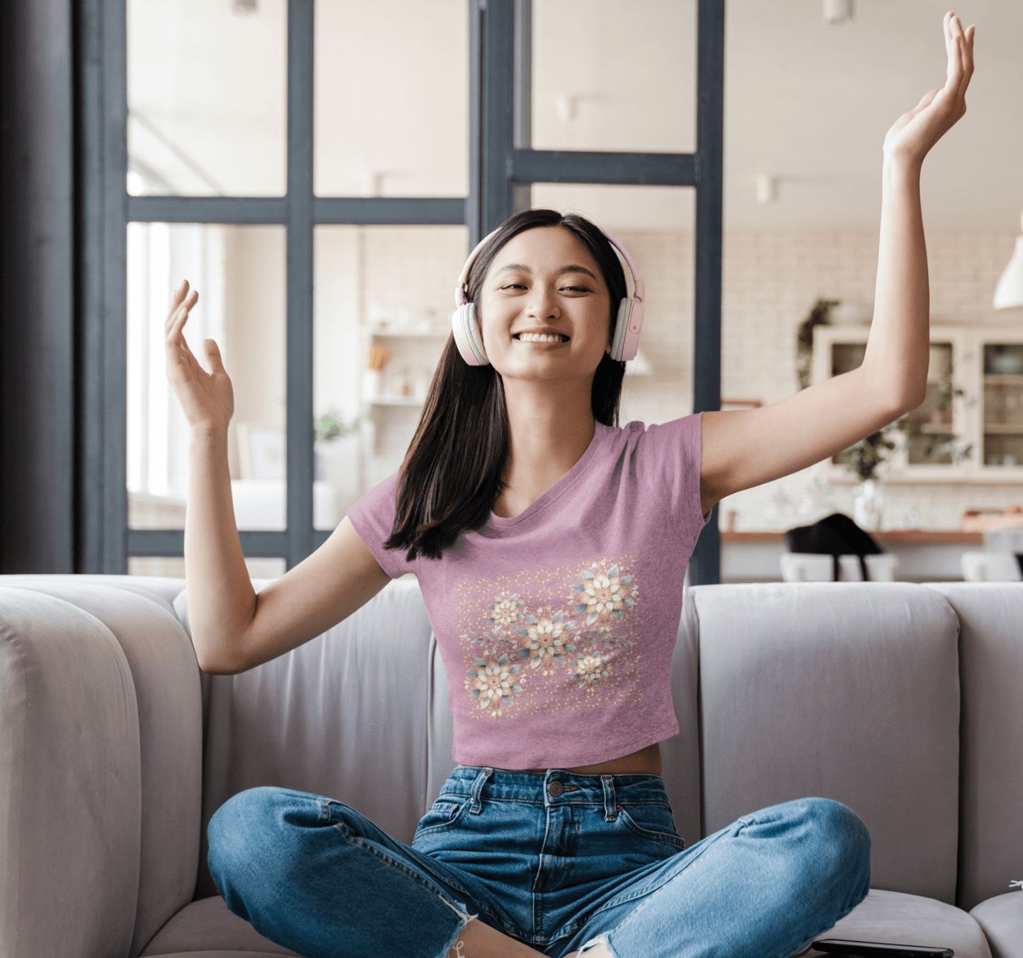 Serenity Flow Yoga Shirt Crop Top