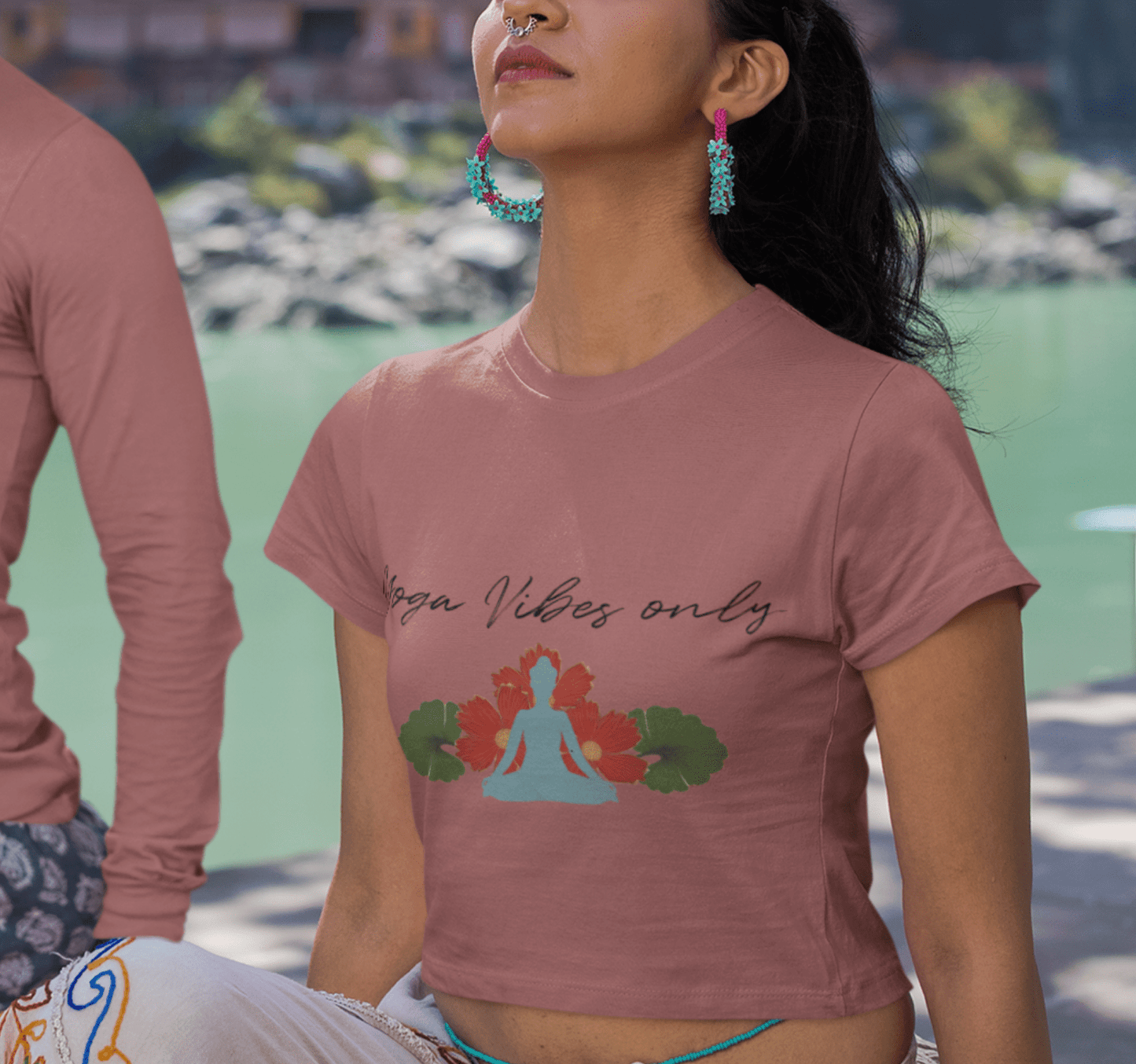 Indi Yoga Vibes Shirt Crop Top