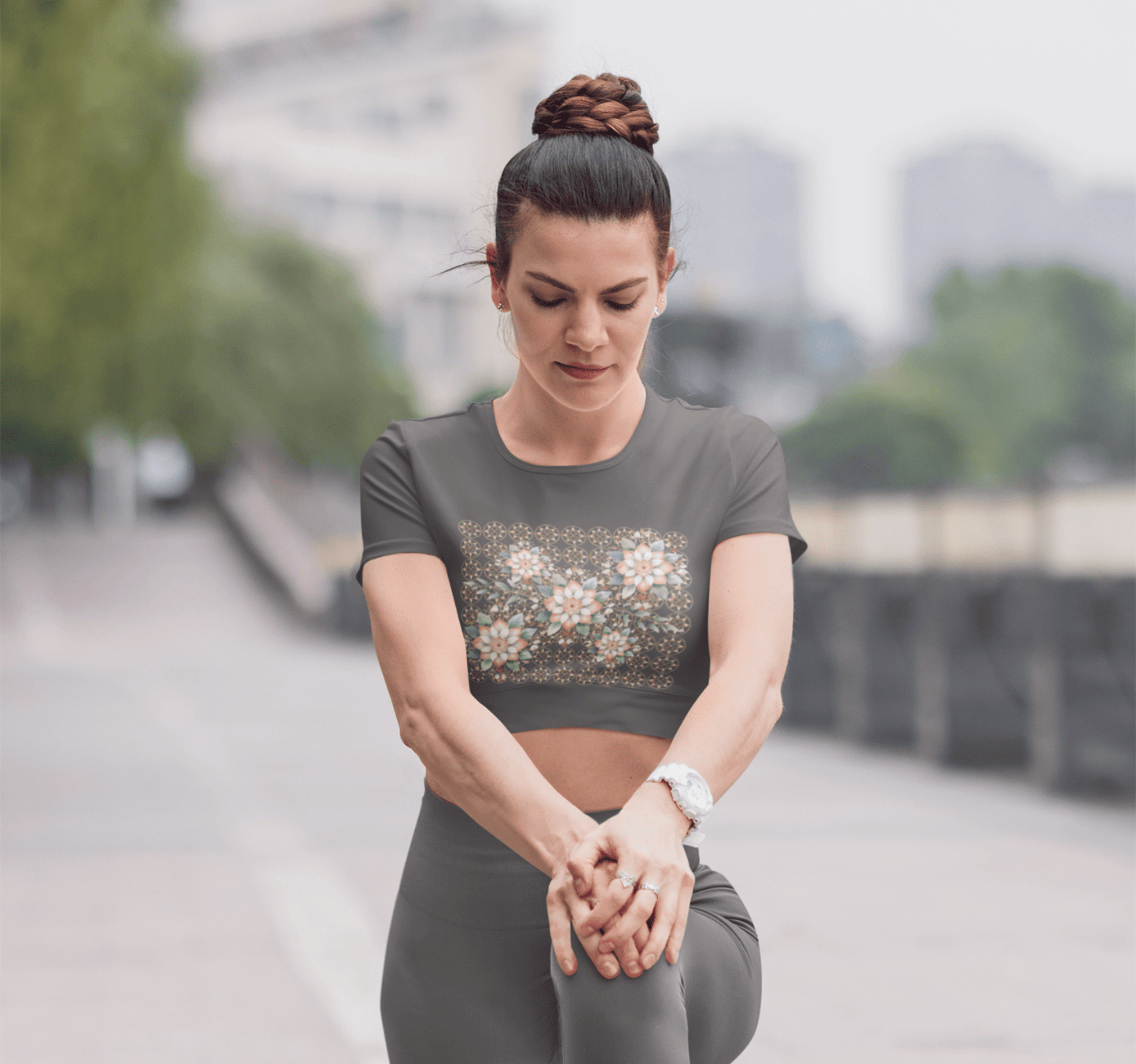 Serenity Flow Yoga Shirt Crop Top