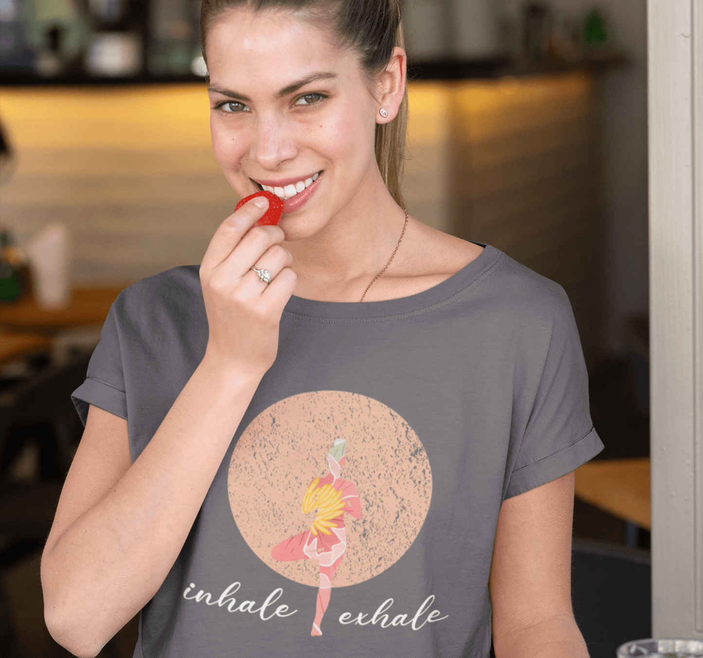 Kayle Yoga Shirt - Inhale Exhale Crop Top ﻿