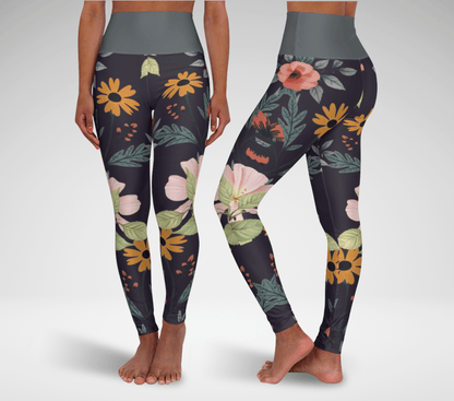 Rhodes Floral Yoga Pants Leggings for Woman