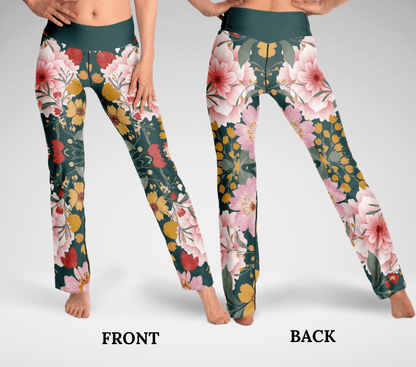 Rigby Floral Flare Yoga Pants Leggings for Women