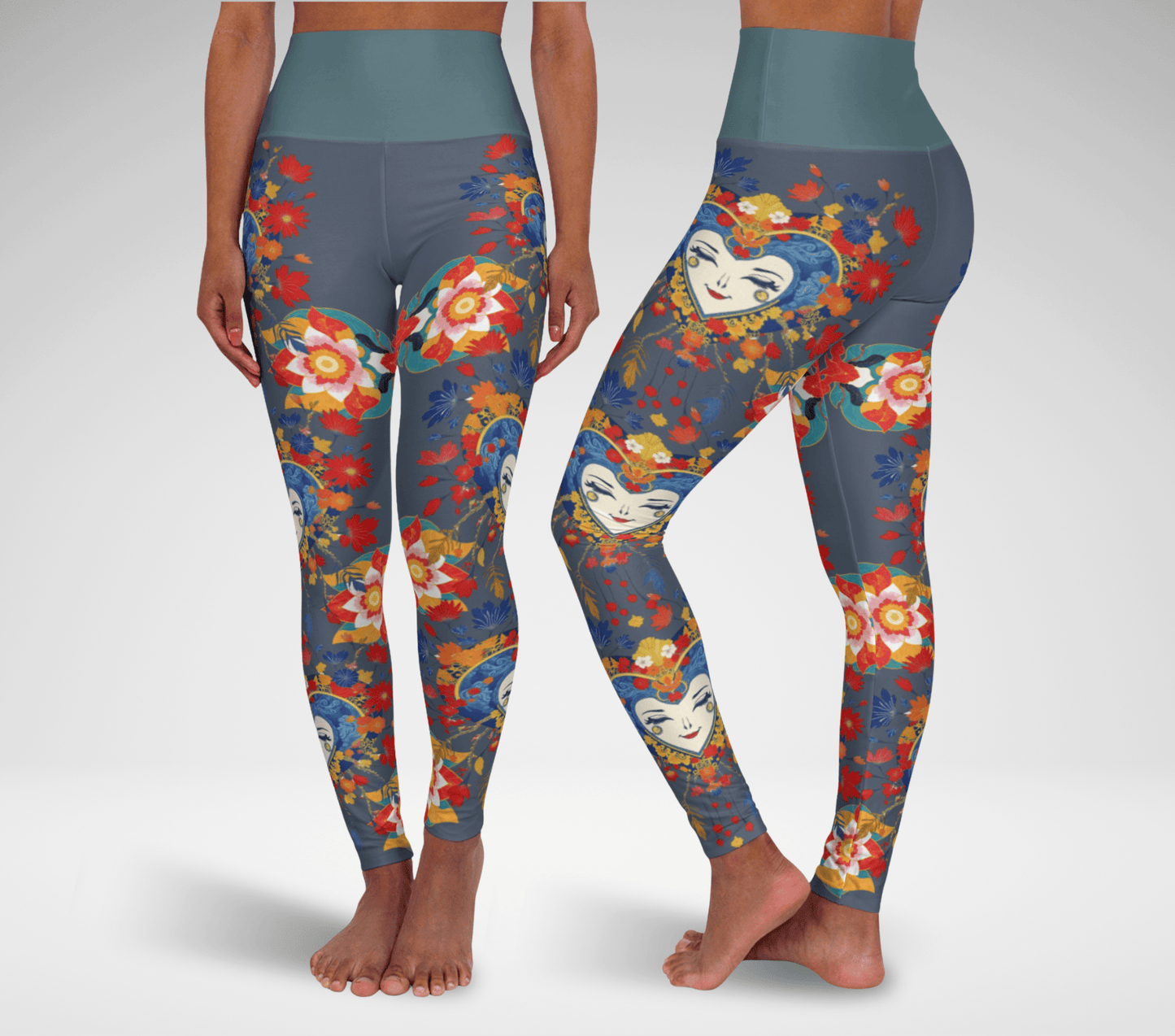 Coca Face Mandala Yoga Pants Leggings for Women