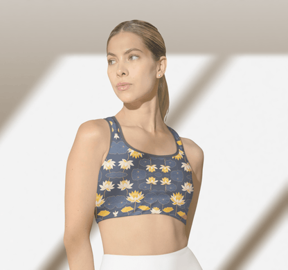 Lotus Floral Sports Bra