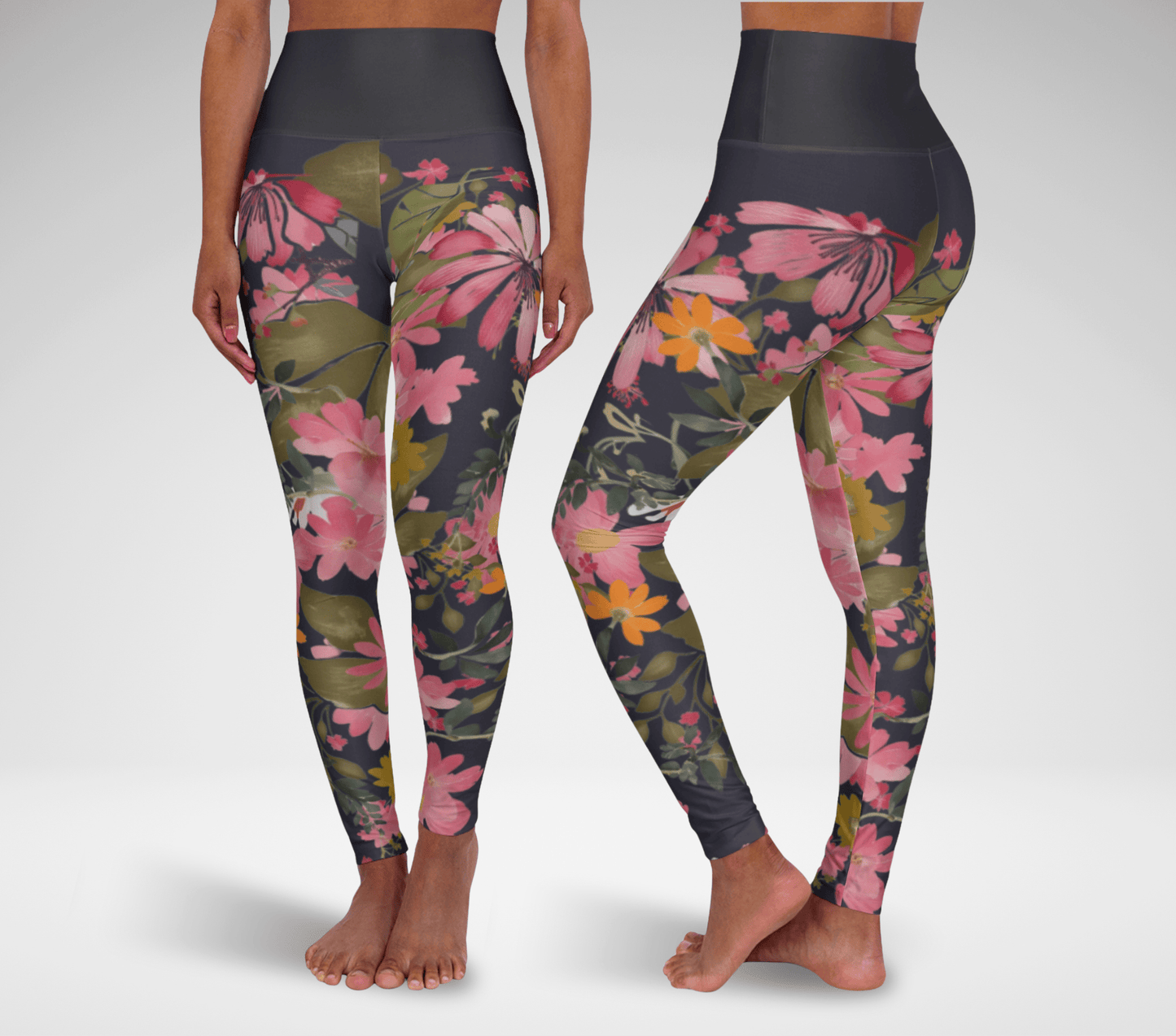Neris Floral Yoga Pants Leggings for Women