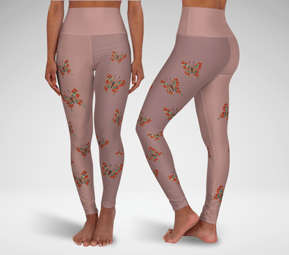 Kristlin Butterfly Leggings for Women Waist Stretch Fit Yoga Activewear