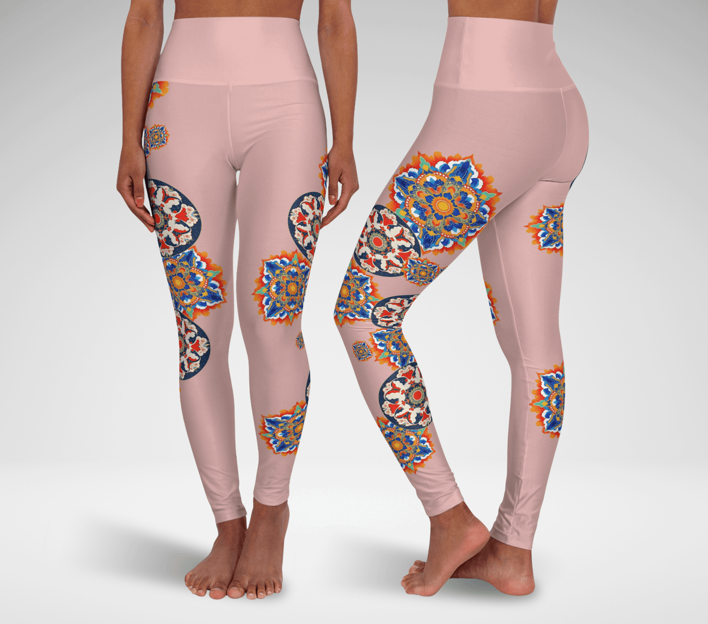 Ritsy Floral Mandala Yoga Pants Leggings for Woman