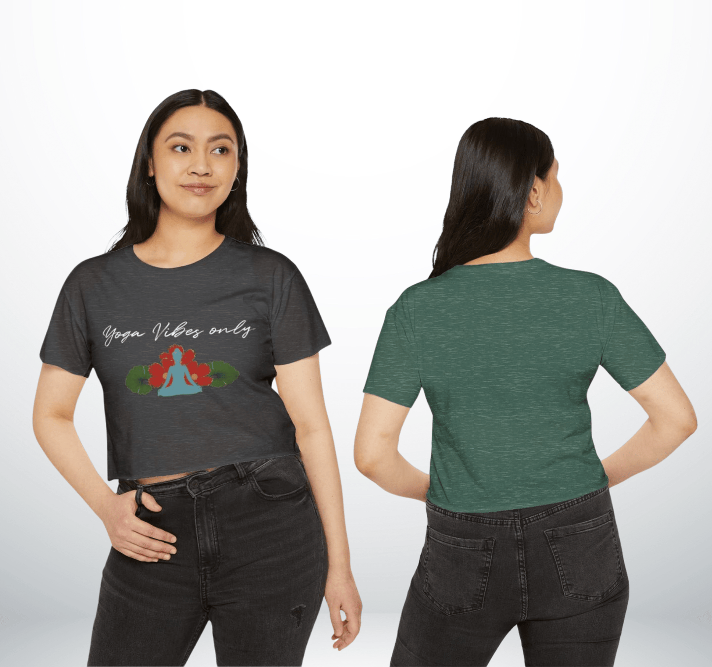 Indi Yoga Vibes Shirt Crop Top