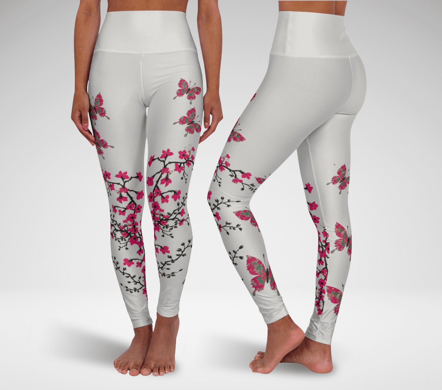 Dapodil Butterfly Blossom Leggings Floral Yoga Pants WellAura Activewear