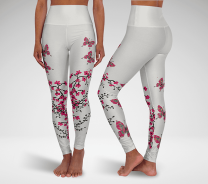 Dapodil Butterfly Blossom Leggings Floral Yoga Pants WellAura Activewear