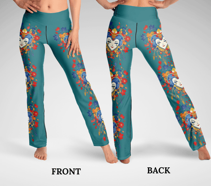 Einar Face Mandala Flare Yoga Pants Leggings for Women
