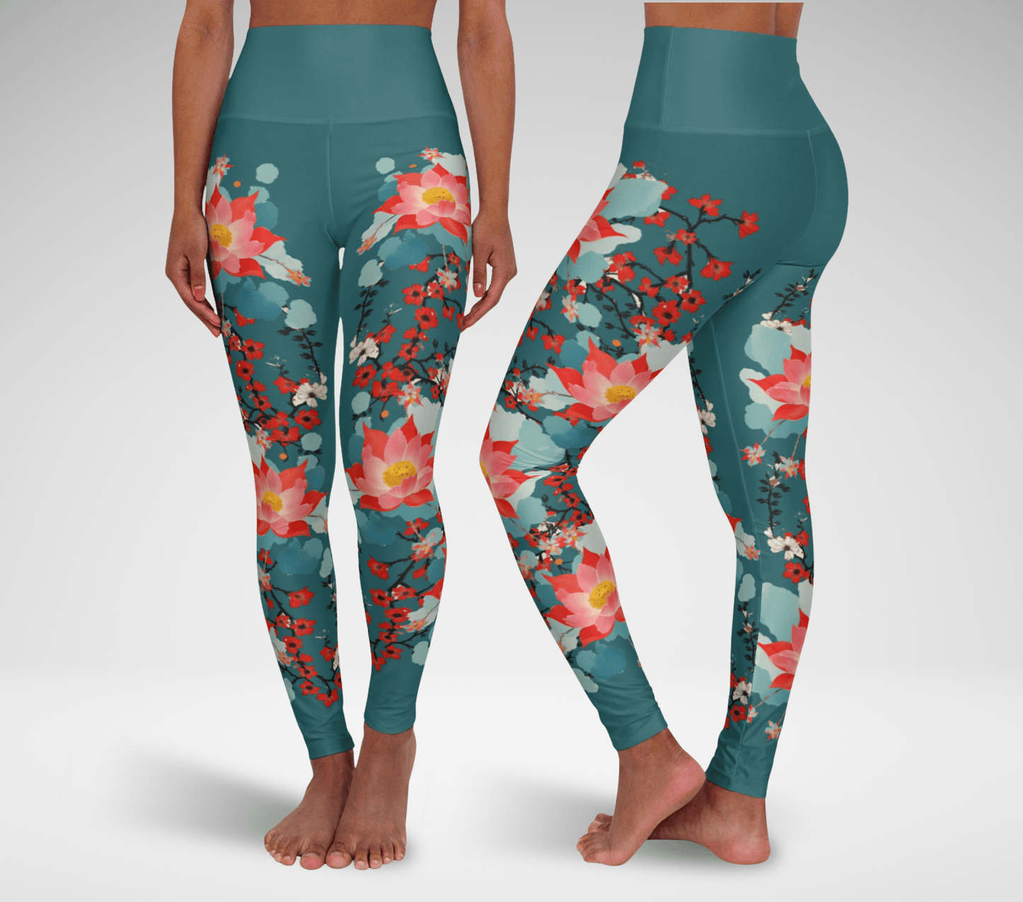 Divina Floral Yoga Pants Leggings for Woman