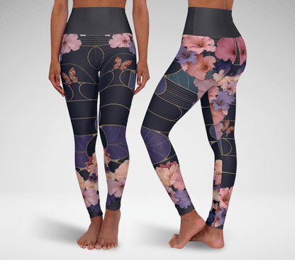 Jun Floral Yoga Pants Leggings for Women