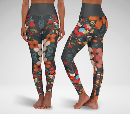 Aster Floral Yoga Pants Leggings for Women