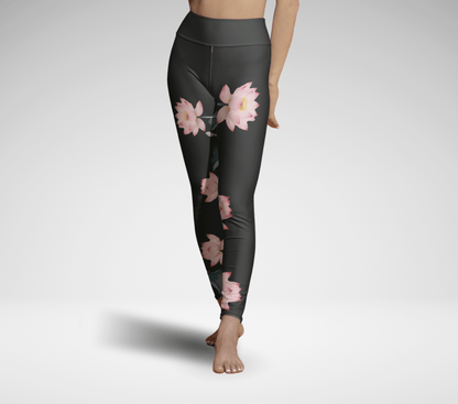 Black Lotus Mandala Yoga Pants Leggings