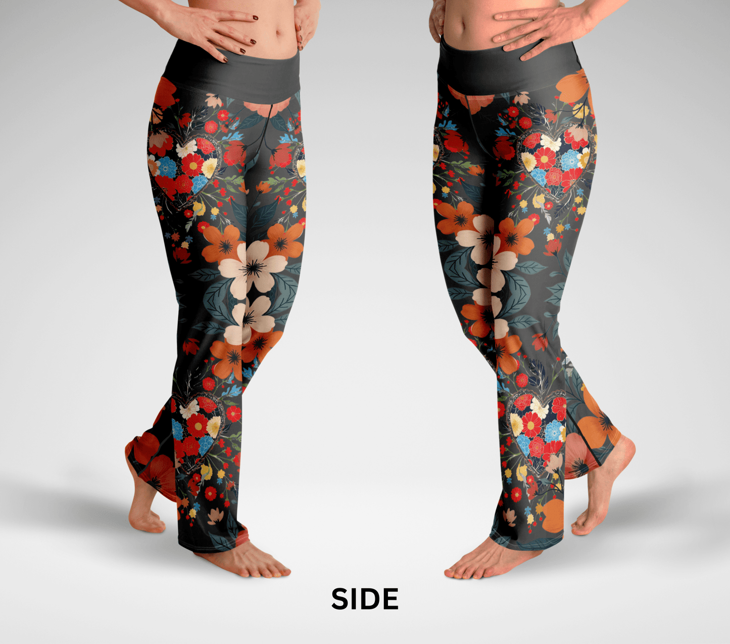 Aster Floral Flare Yoga Pants Leggings for Women