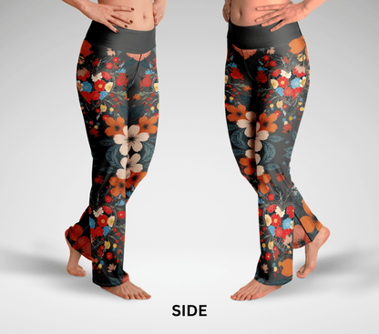 Aster Floral Flare Yoga Pants Leggings for Women