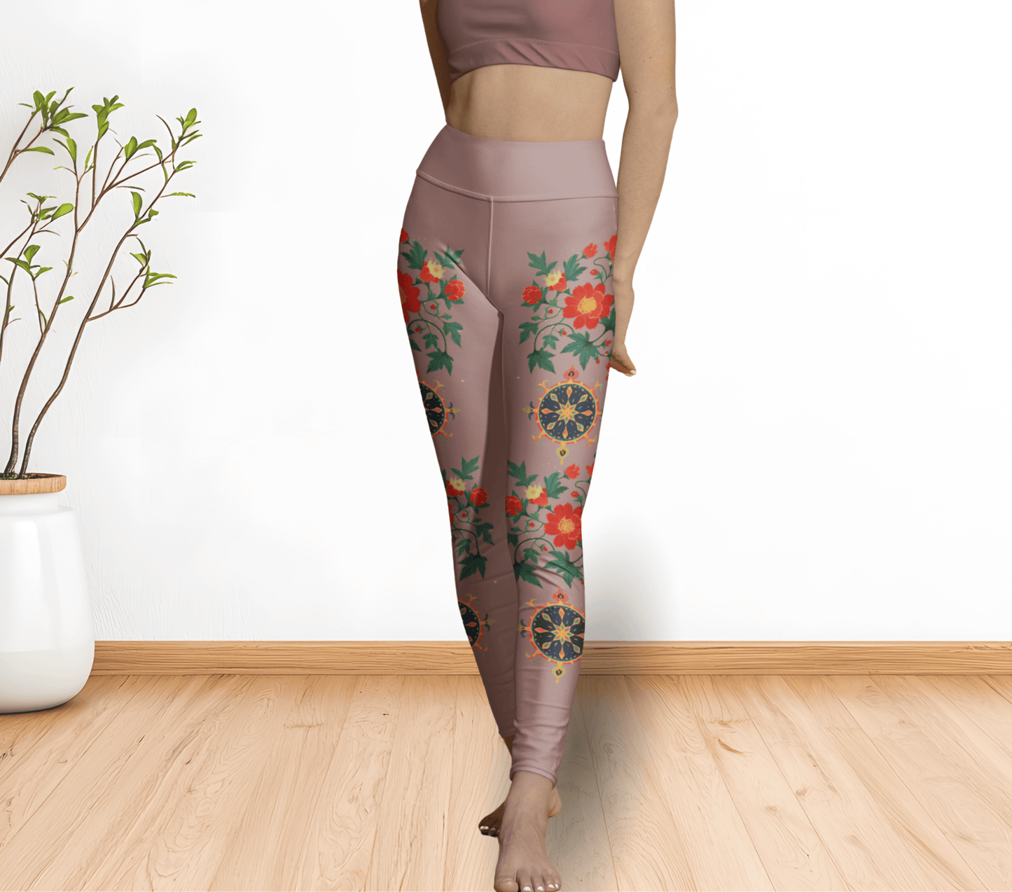 Atens Floral Yoga Pants Leggings for Woman
