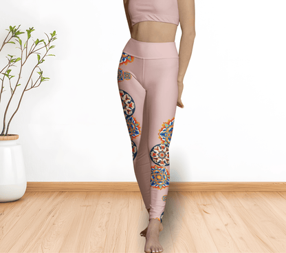 Ritsy Floral Mandala Yoga Pants Leggings for Woman