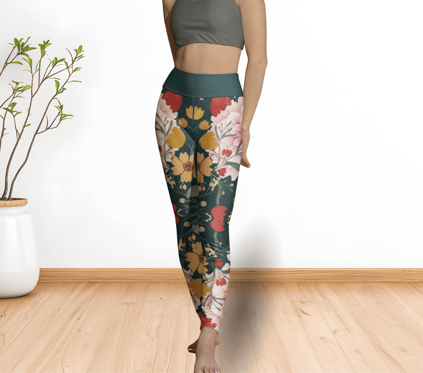 Rigby Floral Yoga Pants Leggings for Women