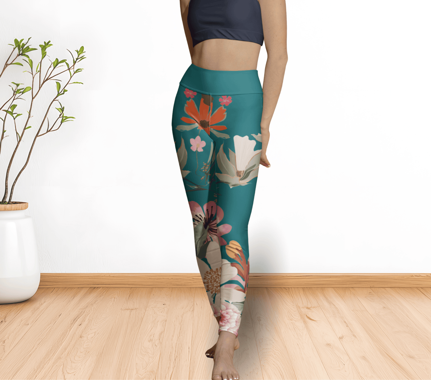 Monroe Floral Yoga Pants Leggings for Woman