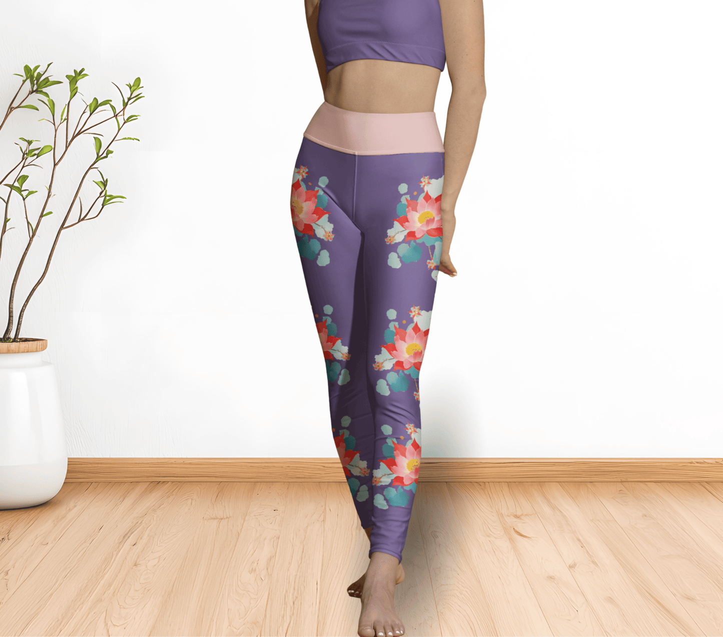 Lizzy Floral Yoga Pants Leggings for Women