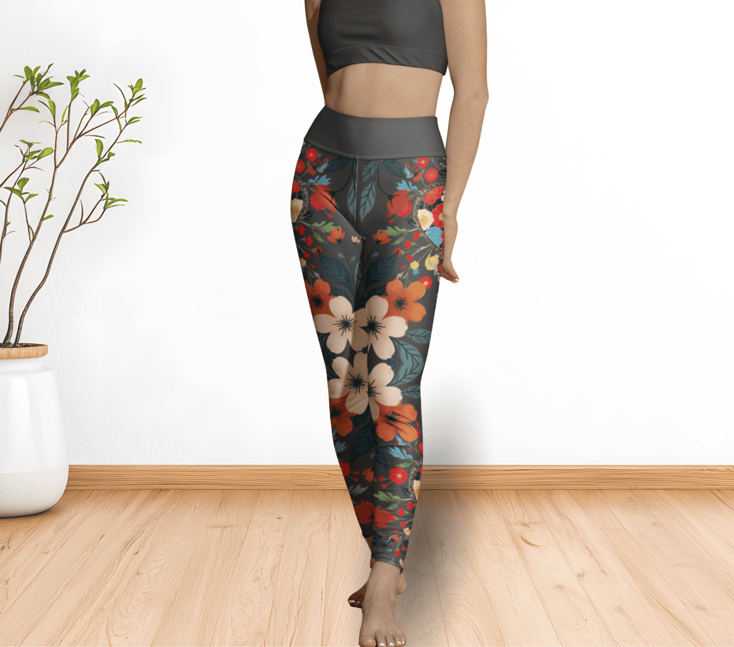 Aster Floral Yoga Pants Leggings for Women