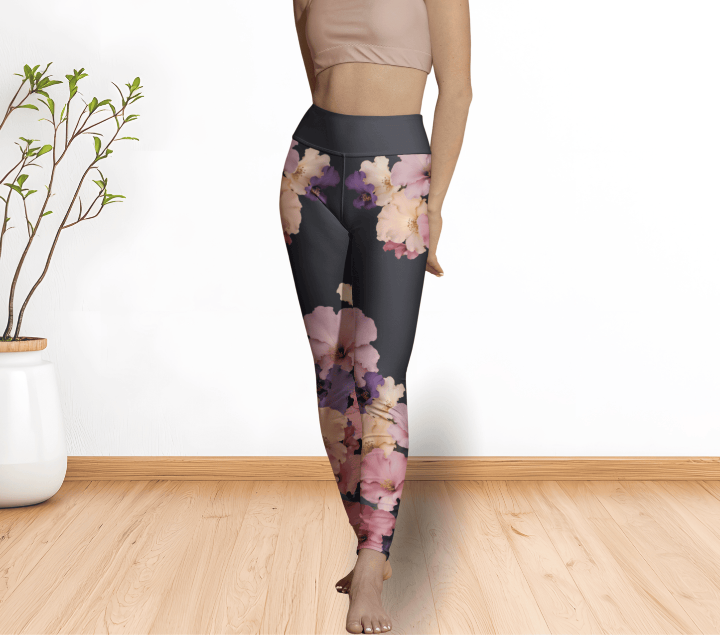 Charm Floral Yoga Pants Leggings for Women