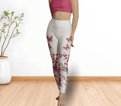 Dapodil Butterfly Blossom Leggings Floral Yoga Pants WellAura Activewear