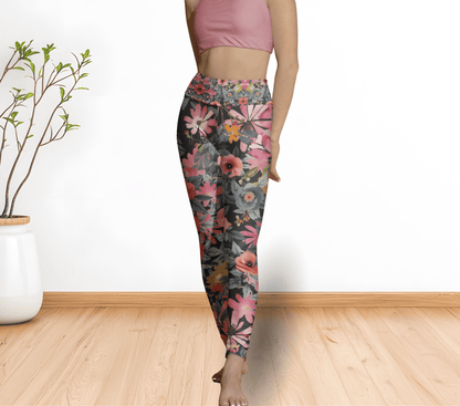 Julls Floral Yoga Pants Leggings for Women
