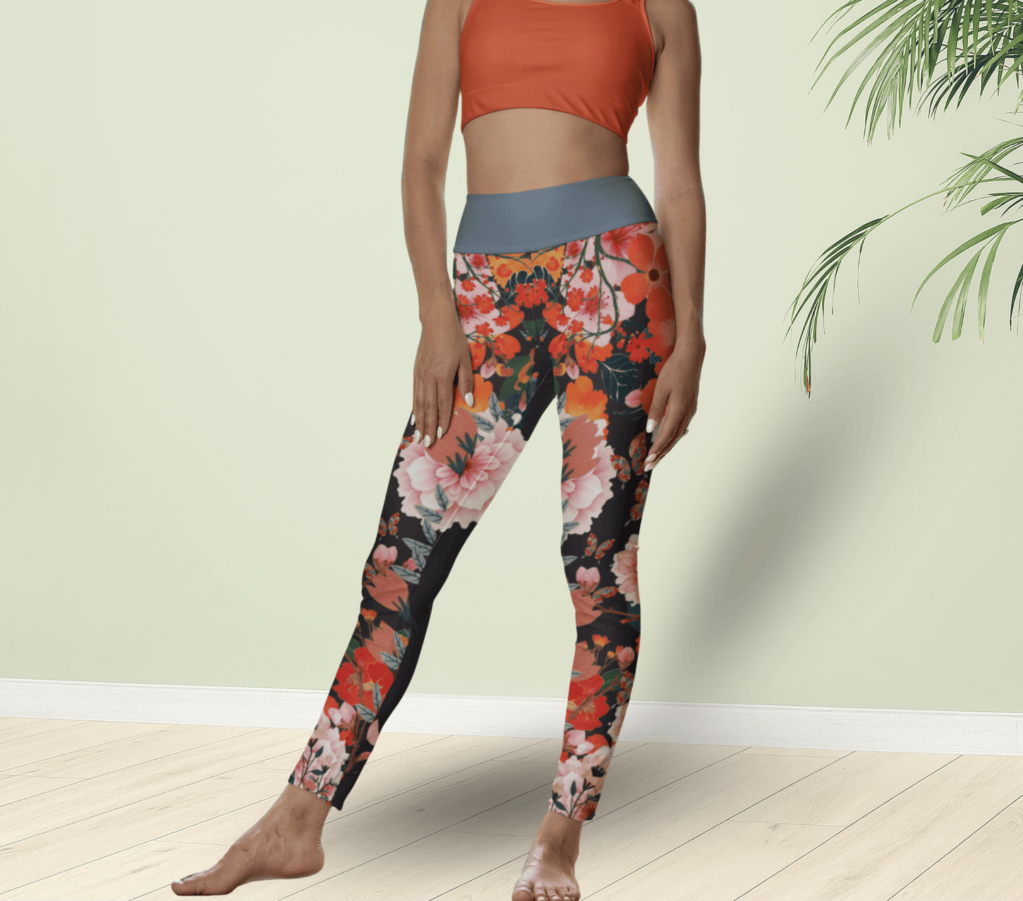 Indi Floral Yoga Pants Leggings for Women