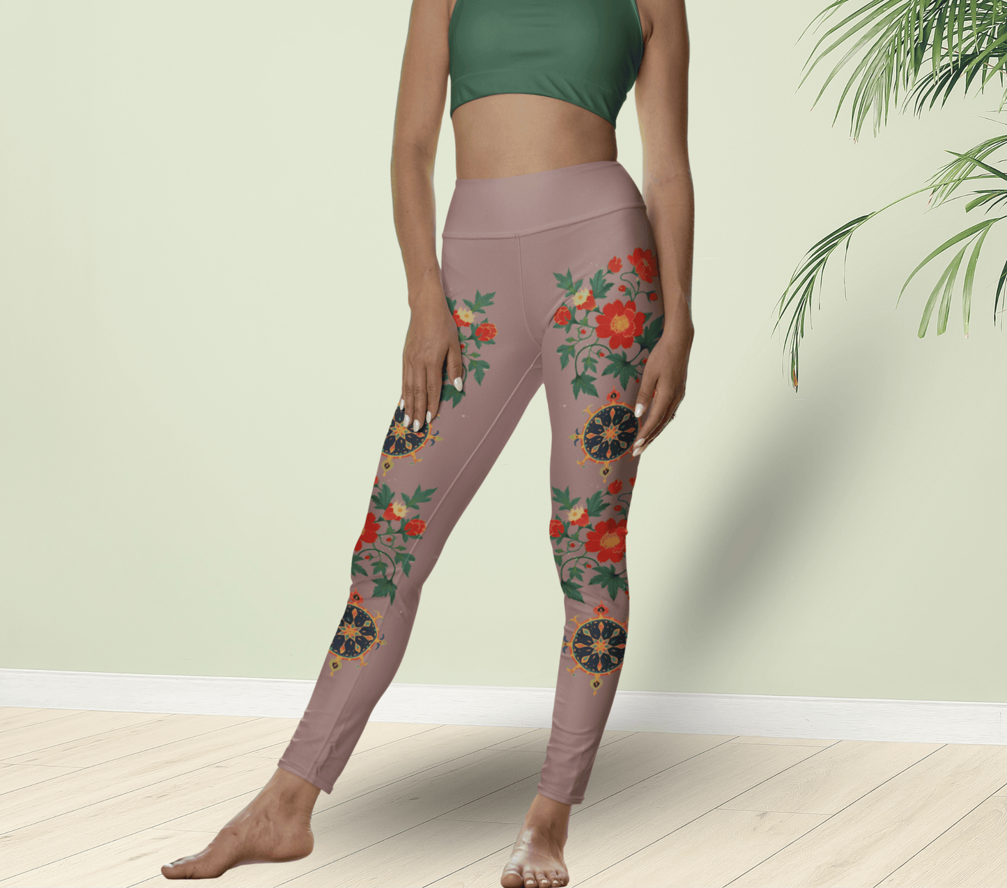 Atens Floral Yoga Pants Leggings for Woman