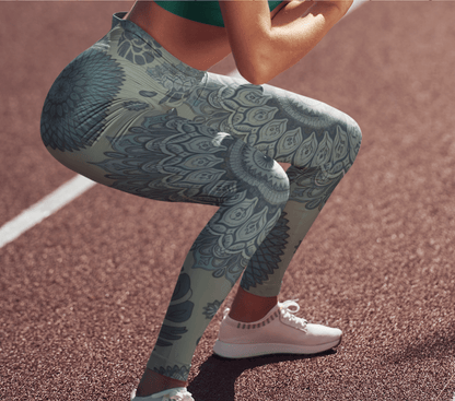 Sage Mandala Yoga Pants Leggings