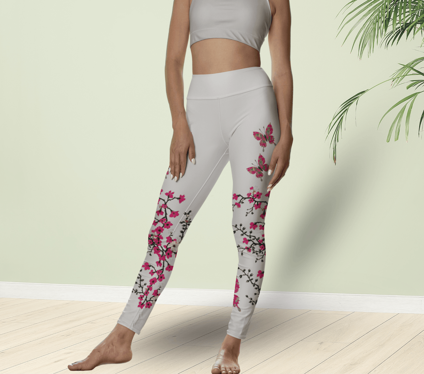 Dapodil Butterfly Blossom Leggings Floral Yoga Pants WellAura Activewear