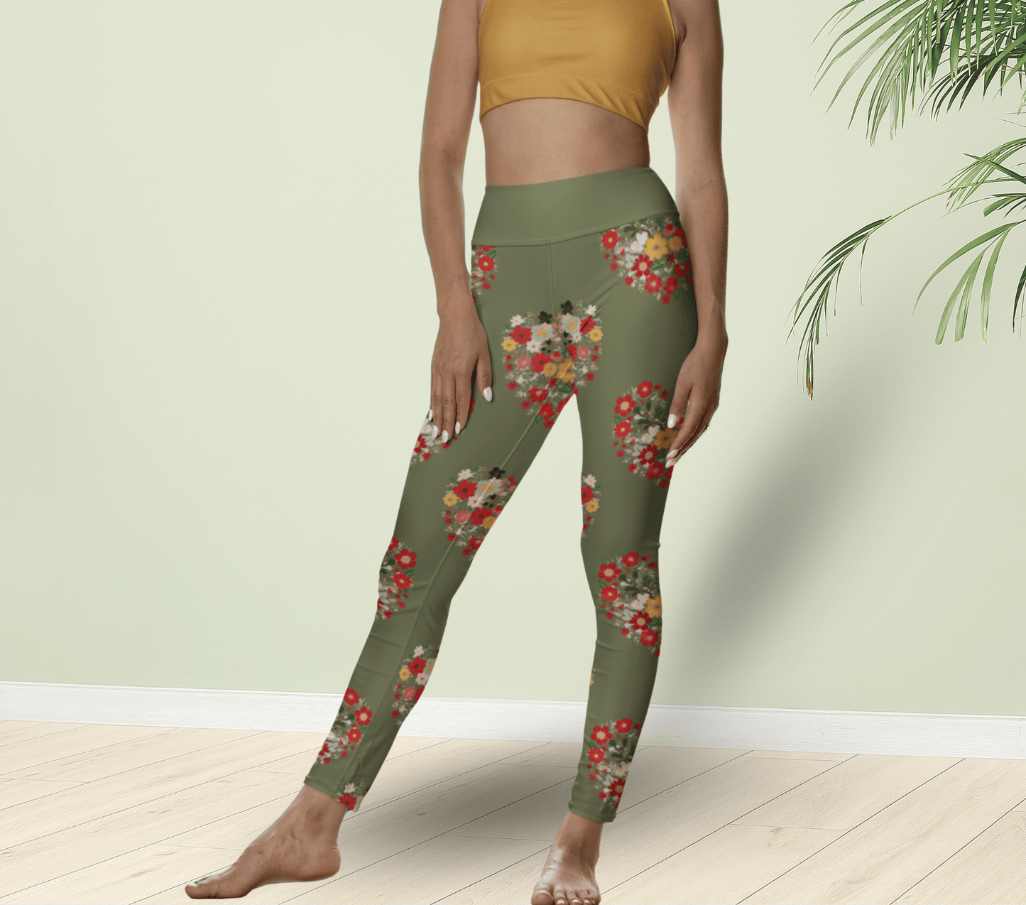 Blu HeartBloom Yoga Pants Leggings for Women