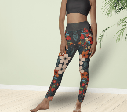Aster Floral Yoga Pants Leggings for Women