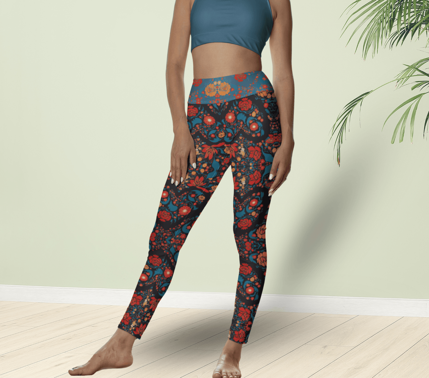 Nimfa Floral Yoga Pants Leggings for Woman