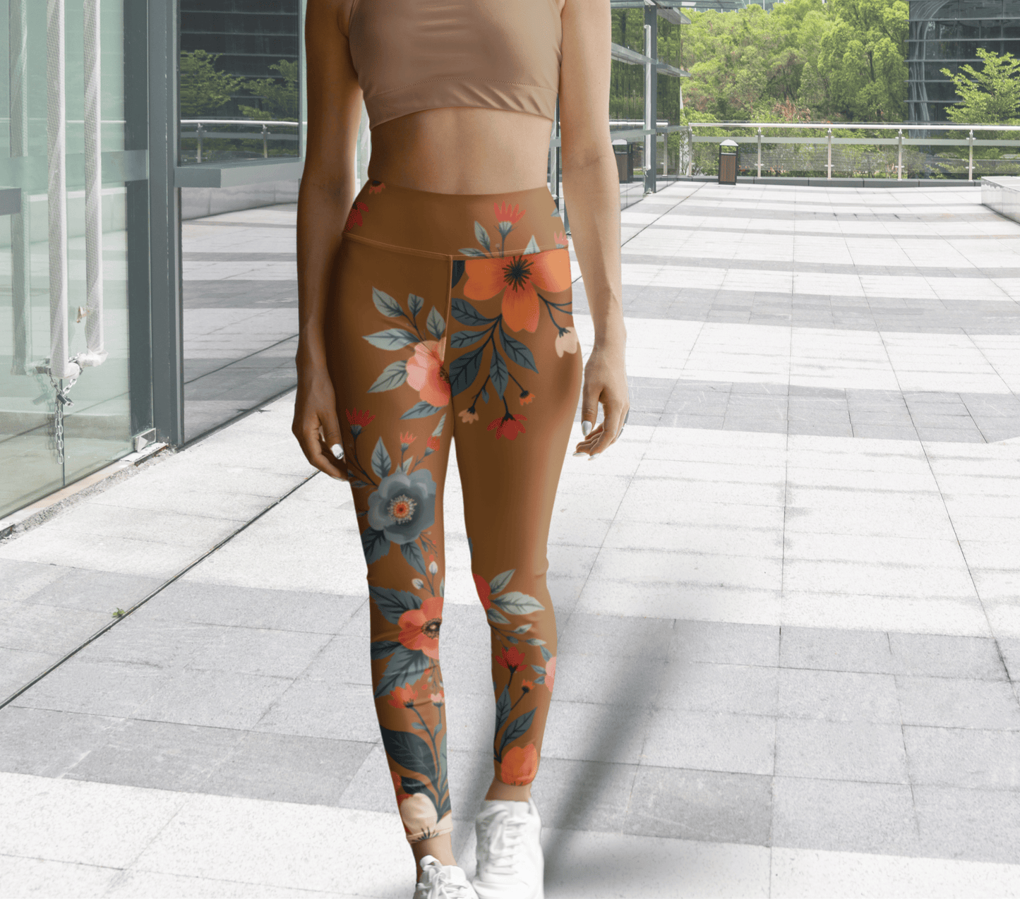 Ayer Floral Yoga Pants Leggings for Woman