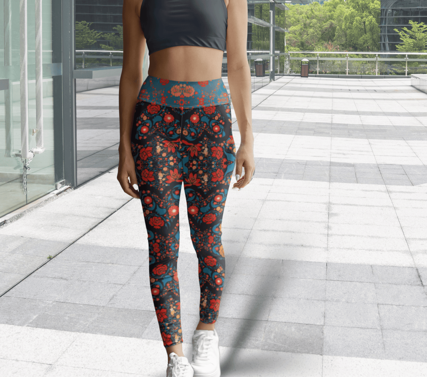 Nimfa Floral Yoga Pants Leggings for Woman