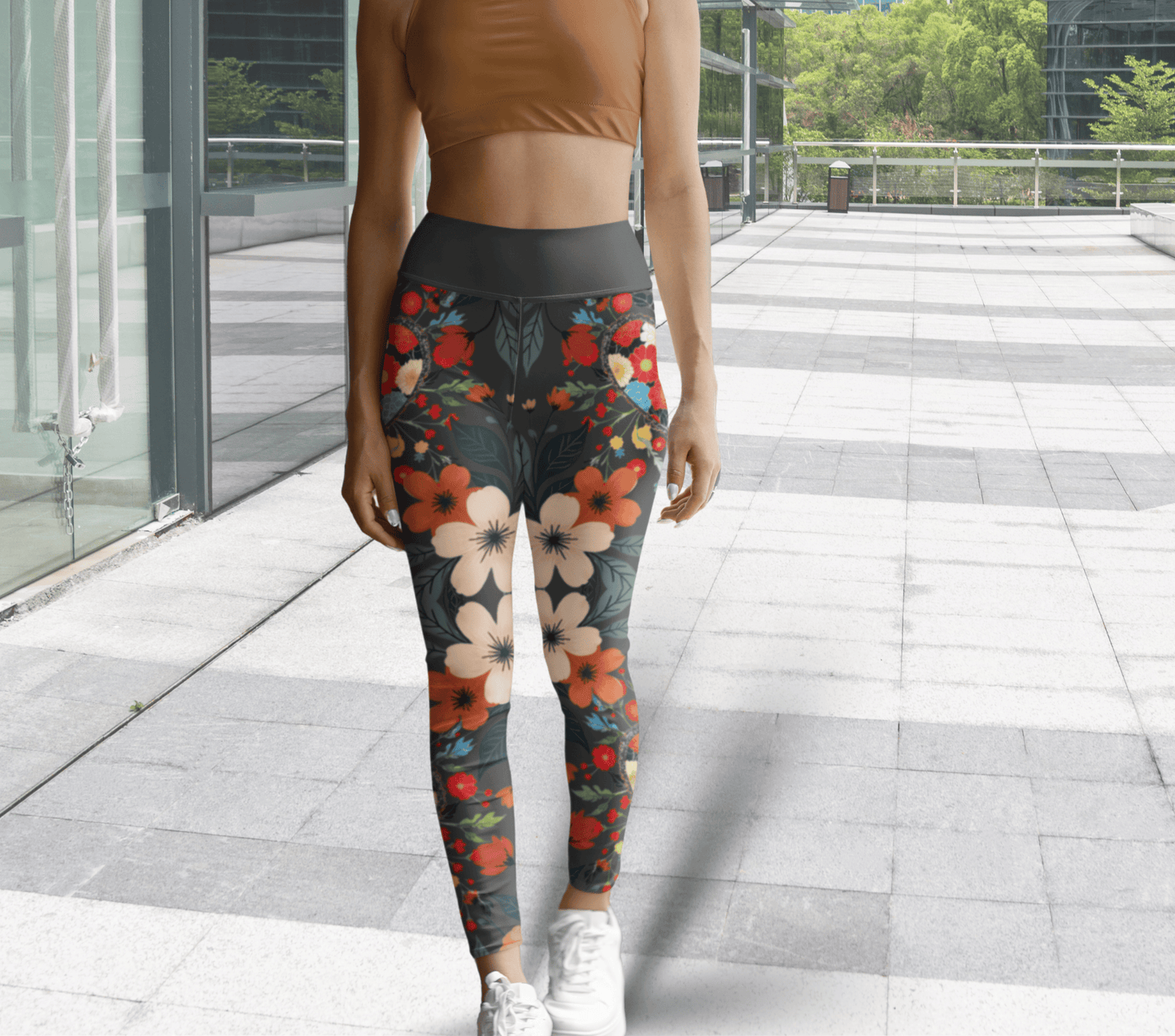 Aster Floral Yoga Pants Leggings for Women
