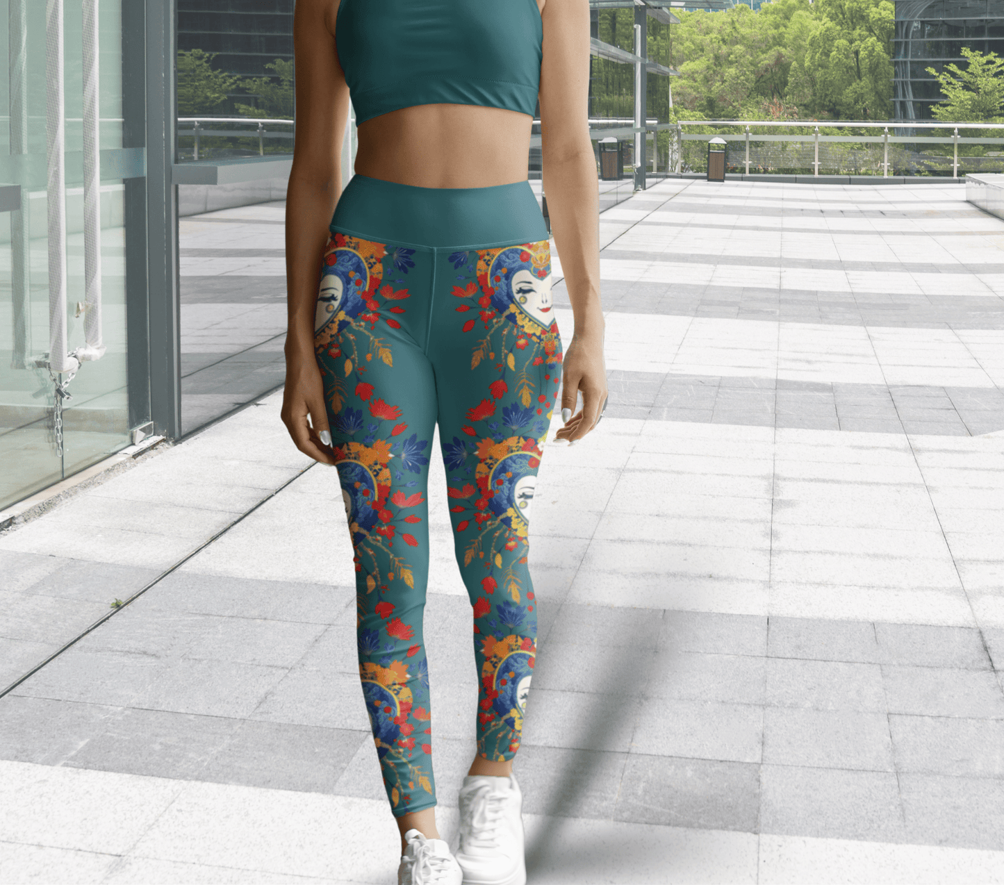 Einar Face Mandala Yoga Pants Leggings for Women