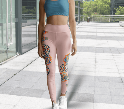 Ritsy Floral Mandala Yoga Pants Leggings for Woman