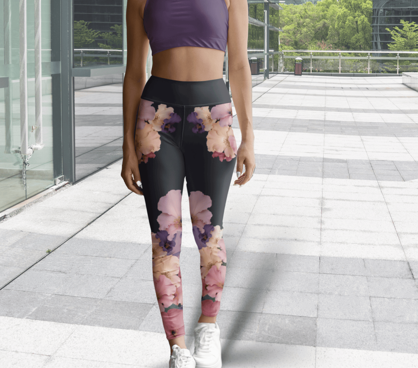Charm Floral Yoga Pants Leggings for Women