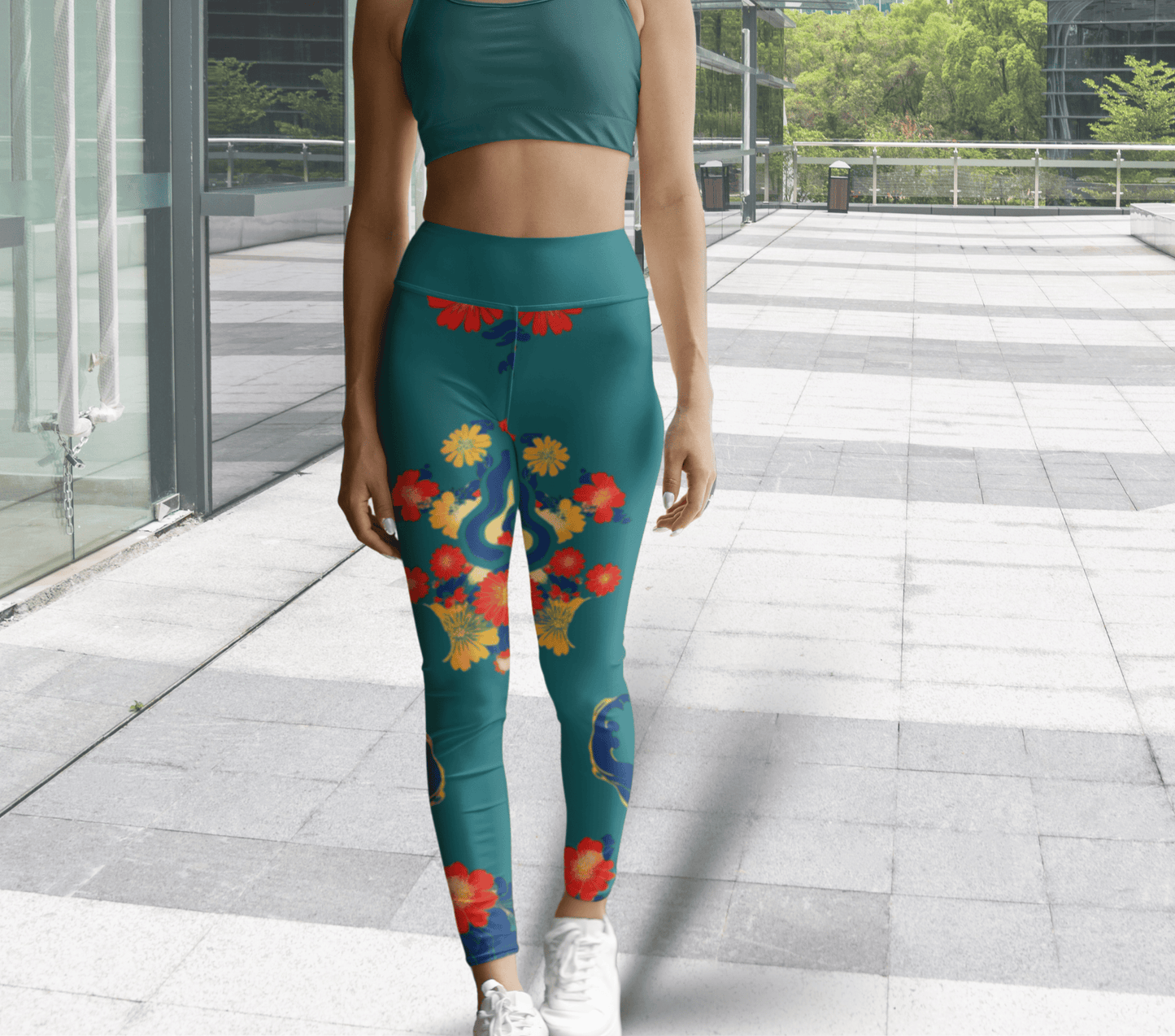 Tyler Floral Yoga Pants Leggings for Woman