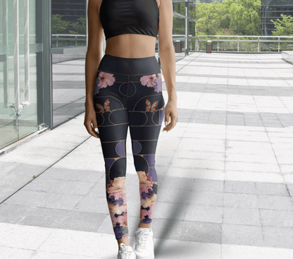Jun Floral Yoga Pants Leggings for Women