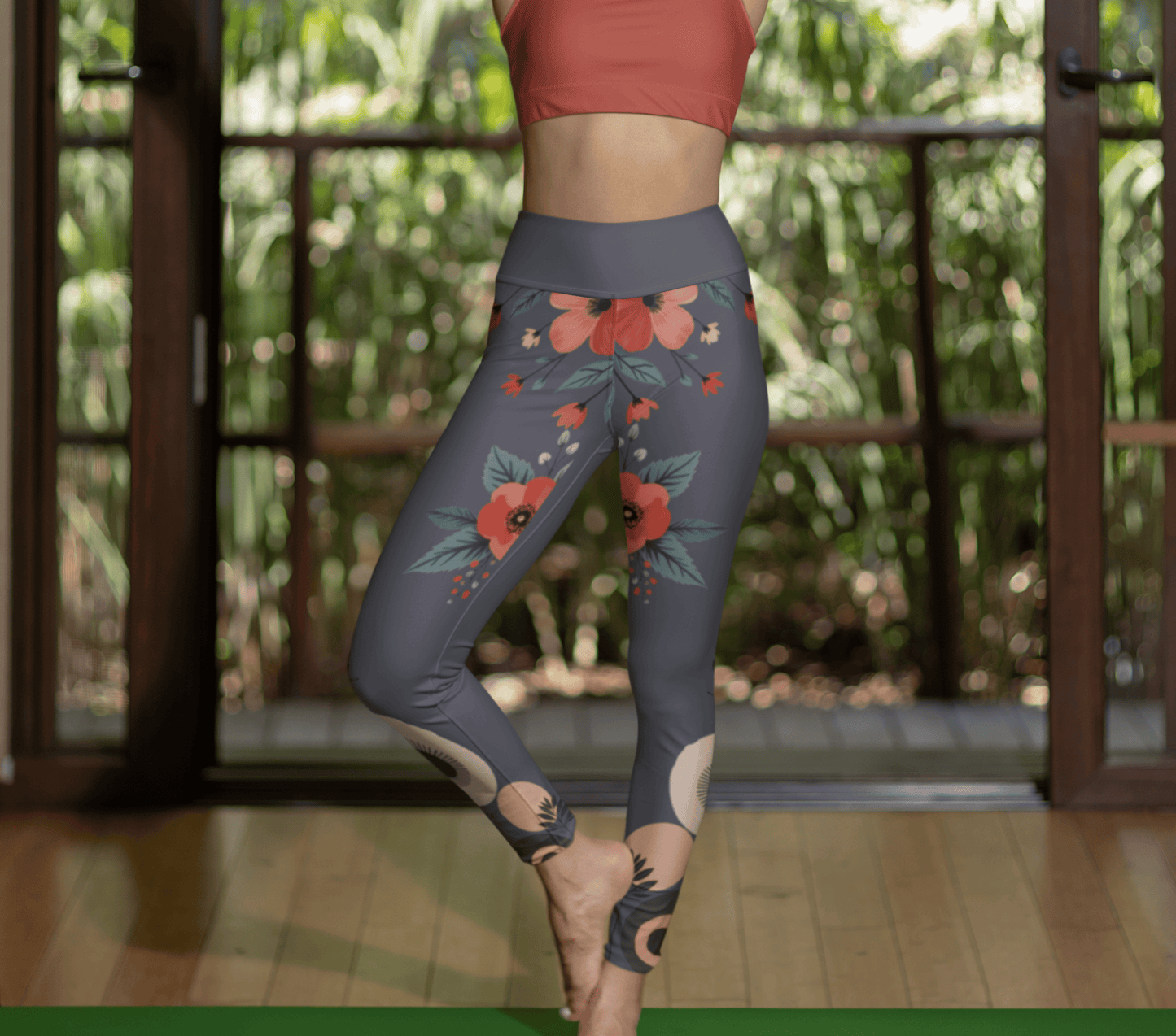 Arnie Floral Yoga Pants Leggings for Woman