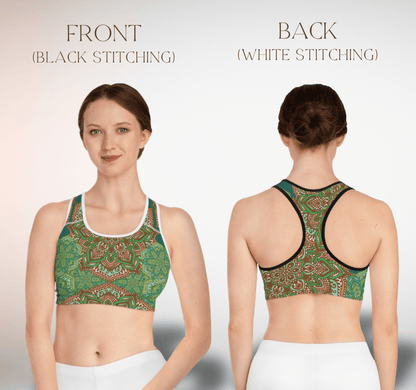 Mandala Sports Bra Green Serenity