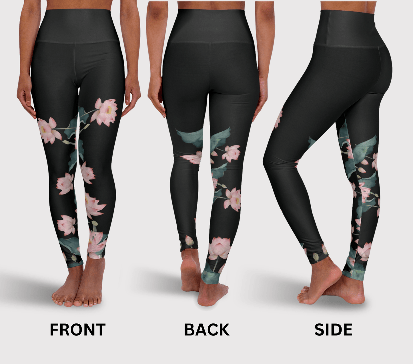 Black Lotus Mandala Yoga Pants Leggings