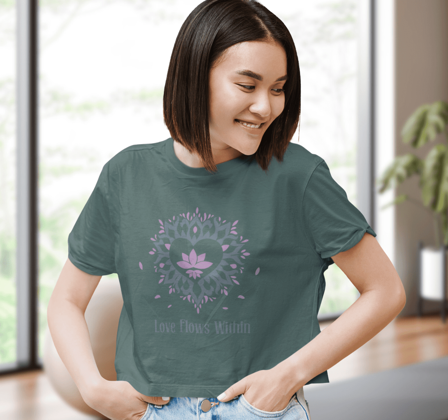 Love Flows Within Yoga Crop Top